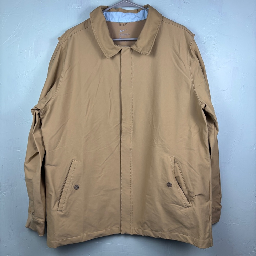 Nike Men's Golf Tan Repel Player Full Zip Beige Jacket